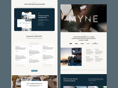 Vacation property landing page homepage landing page property real estate travel ui ux vacation website