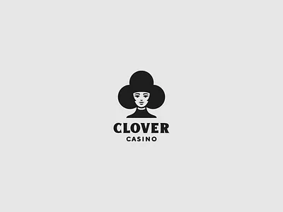 CLOVER CASINO branding card clover clubs design logo mark vector