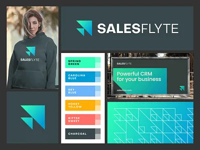 SalesFlyte - Logo and Brand Identity brand brand guidelines brand identity brand pattern branding branding design creative branding graphic design identity identity design logo logo book logo design logo designer logotype mark media tech digital startup branding symbol