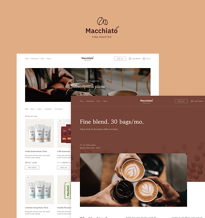 Macchiato - WooCommerce theme for Café & Bakery artisan goods bakery coffee ecommerce minimal modern shop web design woocommerce