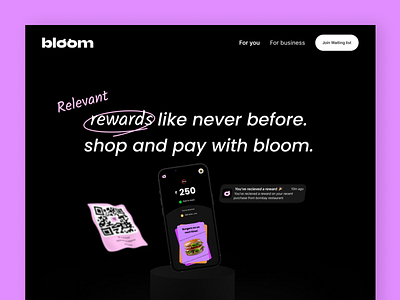 Bloom - Landing Page app design design landing page startup ui ui design ux design web design wireframes