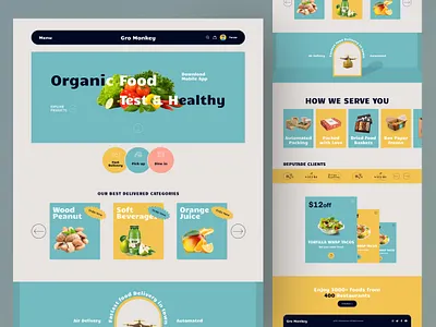 Organic Food Sale Website branding food website landing page landing page design organic food website shafayed rana ui ui design ui ux designer ux ux designer web design