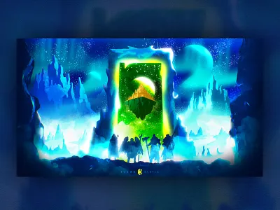 The Portal cold fantasy games gaming gate ice illustration planets portal snow space winter