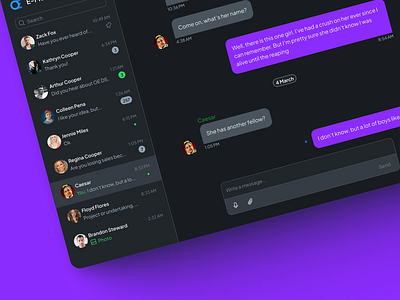 Figma messenger UI design template app chat dark dashboard design design system figma message messenger social templates token ui ui kit web