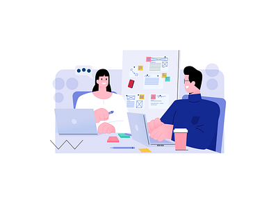 UX design flat illustration ui ux vector