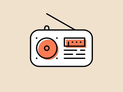 Trip – radio icon pictogram radio trip