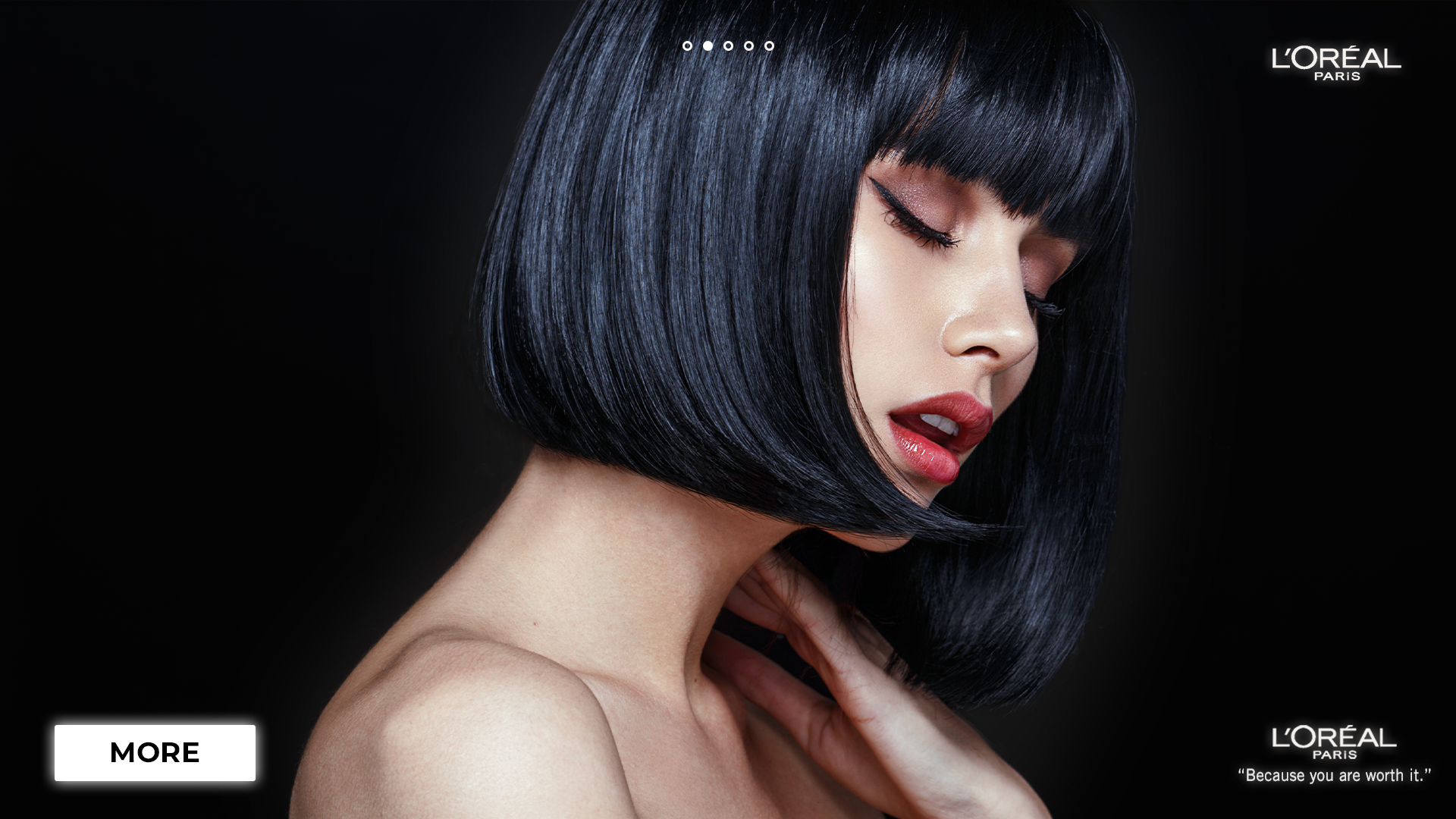 Web Banner Design for L'oreal Paris 2023 animation banner design beauty colorful fashion model graphic design hair model makeup model new ui web world