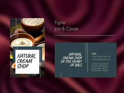 cream shop card color design figma graphic design visitcard