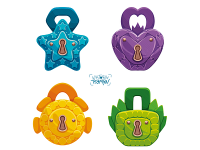 Children's board game locks 2d art behance board game bright children childrens board game childrens style for children game game locks happy illustration large locks sketches ui