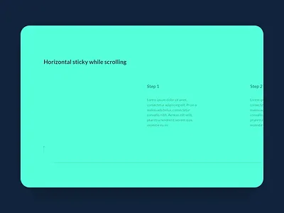 Horizontal sticky on vertical scroll animation design horizontal sticky interaction motion scroll scroll interaction sticky ui vertical scroll web webflow