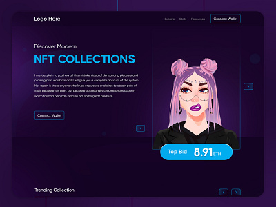 Nft Landing Page Design branding design graphic design illustration landing page logo nft nft landing page nft landing page design nft website nft website design typography ui ux vector