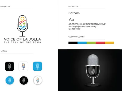 voice of la jolla 3d branding graphic design logo ui
