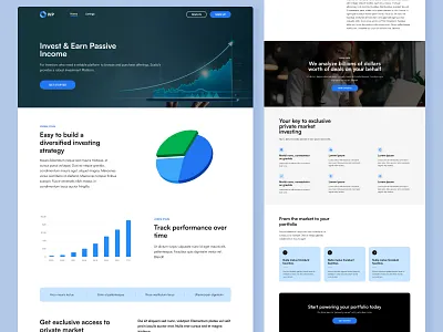 Investment Platform Landing Page app application branding design graphic design illustration interface logo ui user experience user interface ux vector