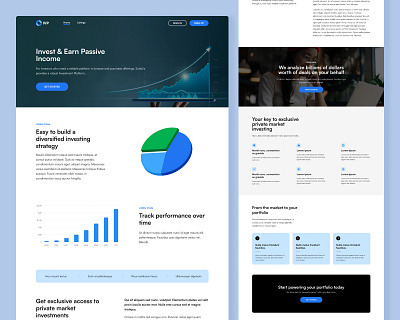 Investment Platform Landing Page app application branding design graphic design illustration interface logo ui user experience user interface ux vector