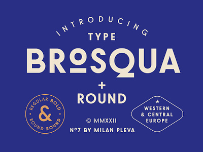 Brosqua Type branding display font geometric grotesk lettering minimal minimalist round sansserif simple soft type typography