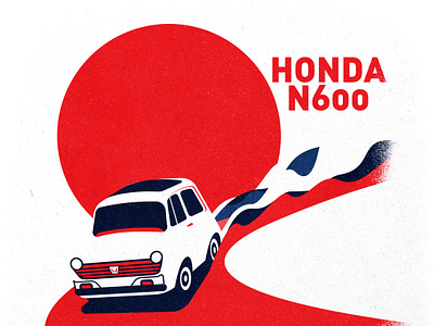 Honda cars automobile car design honda illustration illustrator minimalist texture vector