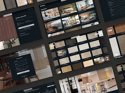 Unilin Panels Lookbook architecture lookbook materials product design sample card ui unilin ux webdesign