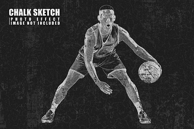 Chalk sketch art photoshop photo effect branding cosmetics fishing graphic design photo effect psd effects designer social media kit