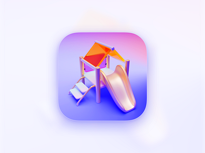 Playground Icon 3d app design icon illustration lucas haas