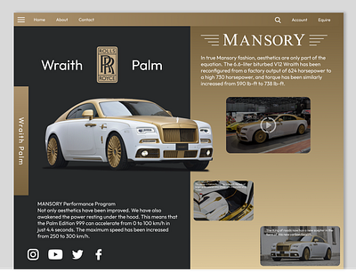 MANSORY Wraith Palm design interface mansory product service startup ui ux web website