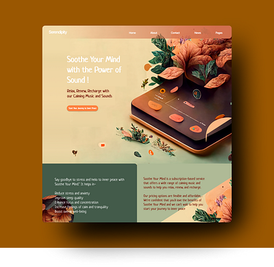 Sound Theraphy Website UI app branding dailyui design graphic design illustration logo ui ux web design