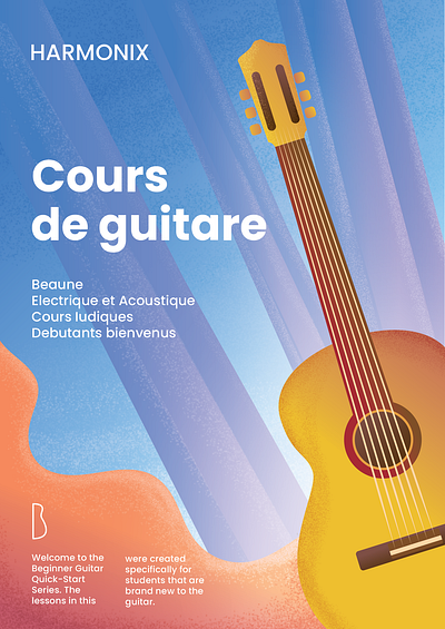 Guitar Lessons - Poster Design graphic design illustration logo poster vector