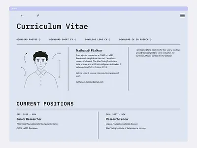 Researcher Website animation cv design education graphic design htmlcss illustration ui ux web web design website wordpress