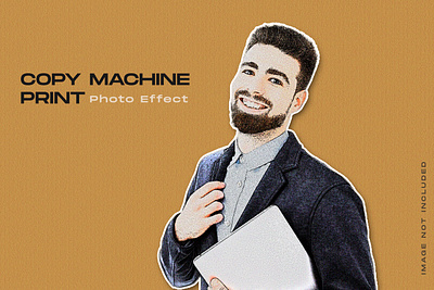 Copy machine print Human body photo effect template 3d animation branding graphic design motion graphics