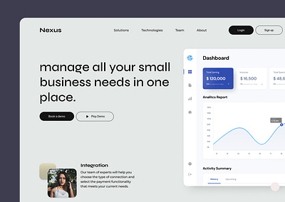 Nexus - SaaS Landing Page design desktop landing page saas ux web