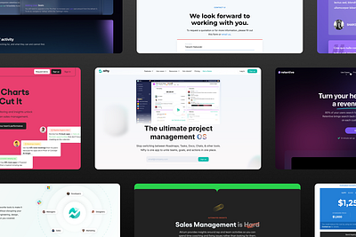 Landing pages bold bright clean gradient hero landing landing page minimal page section simple ui web