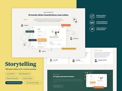 Storytelling online platform – Web design | UX & UI branding design graphic design illustration logo ui ux web design