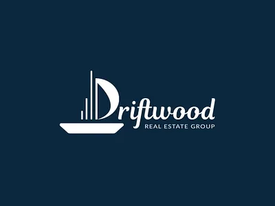 Driftwood real estate logo design 3d branding design graphic design icon identity illustration illustrator logo minimal typography ui ux vector