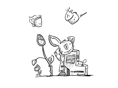 Doodle blob output 👀 branding character design illustration ipad logo minneapolis mn procreate texture ui vector