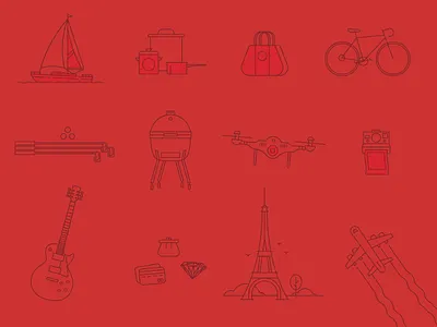 Gift Icons bicycle big green egg boat drone gifts golf green egg guitar icons plane polaroid pots travel