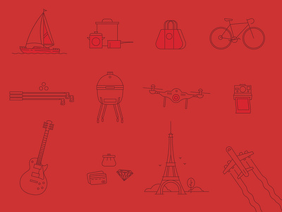 Gift Icons bicycle big green egg boat drone gifts golf green egg guitar icons plane polaroid pots travel