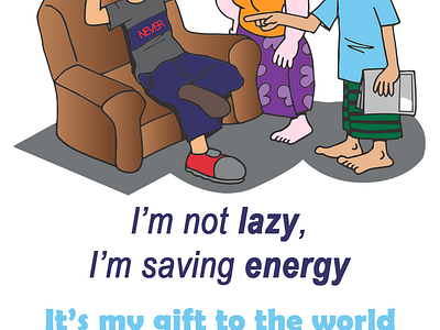 I'm Not Lazy... angry boy chair energy exasperated father lazy mother saving energy sitting son work shy workshy