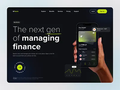 bf bank - Landing page bank banking business clean credit card debit card e finance finance fintech homepage landing landing page landing page design payment payment card technology ui web app web design website design