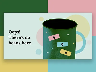 Error 404 Coffee Design design graphic design illustration ui