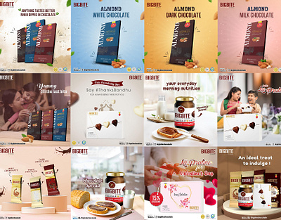 Social Media Ads Design For Bigbite banner branding chocolate ads creative ads design google graphic design pro social media banner ads design social media banner design ideas social media banner designer