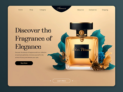 Perfume selling eCommerce - Web Design modern online store perfume perfume landing page perfumers ui webdesign website