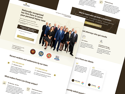 Frantz Law Group | Landing Page conversion rate optimization cro cro design cro strategy design figma graphic design landing page landing page design lp design