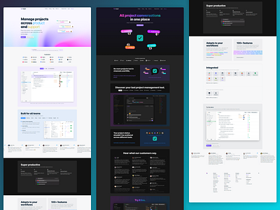 Real-time tasks and chat landing page design ui uidesign ux design website design