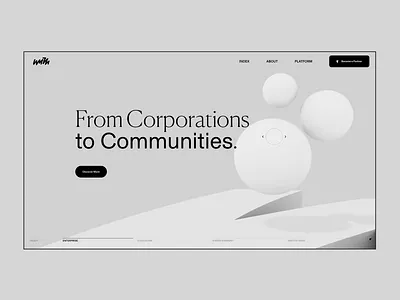 Wyth 3d animation clean design minimal ui ux web design