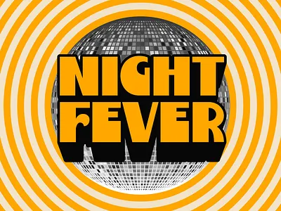 Night Fever - Beefy Font 60s font 70s font boogie branding custom font custom type dance disco display font font funk groovy font hippie font illustration lettering lettering artist retro font type art typedesign typography