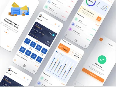 GoPay- Online Mobile Banking App app branding design figma ui ux