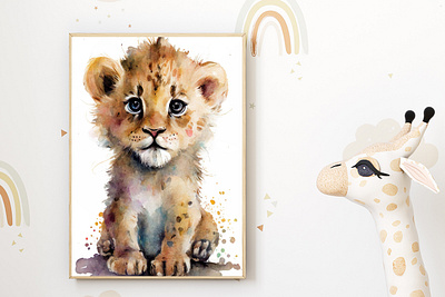 Watercolor Baby Lion, Nursery Wall Art Decor, Baby Cub Wall Art adorablebabylion babyanimalprint babyanimalwallart babycubart babylionprint babyroomdecor cutebabyanimals digitalnurserydecor instantdownload jpgfiles lionnursery nurseryartprint nurserydecor nurserywallart nurserywallprint printableart printablenurserydecor watercoloranimals watercolorart watercolorbabylion