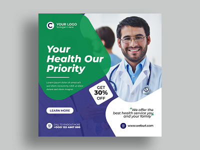 Medical Healthcare social media post design app best t shirt branding business t shirt design event t shirt graphic design illustration logo medical health care social social media post design ui