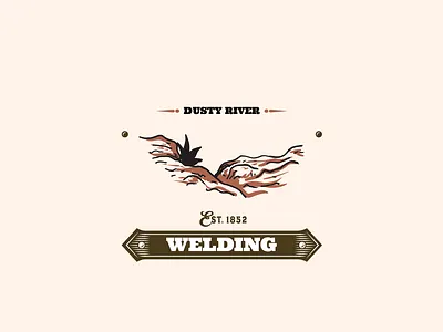 Dusty River Welding brand branding business design graphic design illustration logo typography vector