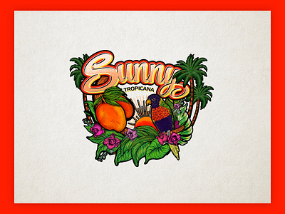 Retro logo design for The Tropical Fruits! bird branding classic custom type design food illustration juice logo logo design mascot nature retro retro design sunny tropical ui vector vintage vintage design