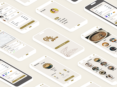 Coffee House Wireframes app branding design graphicdesign illustration ui ux vector web